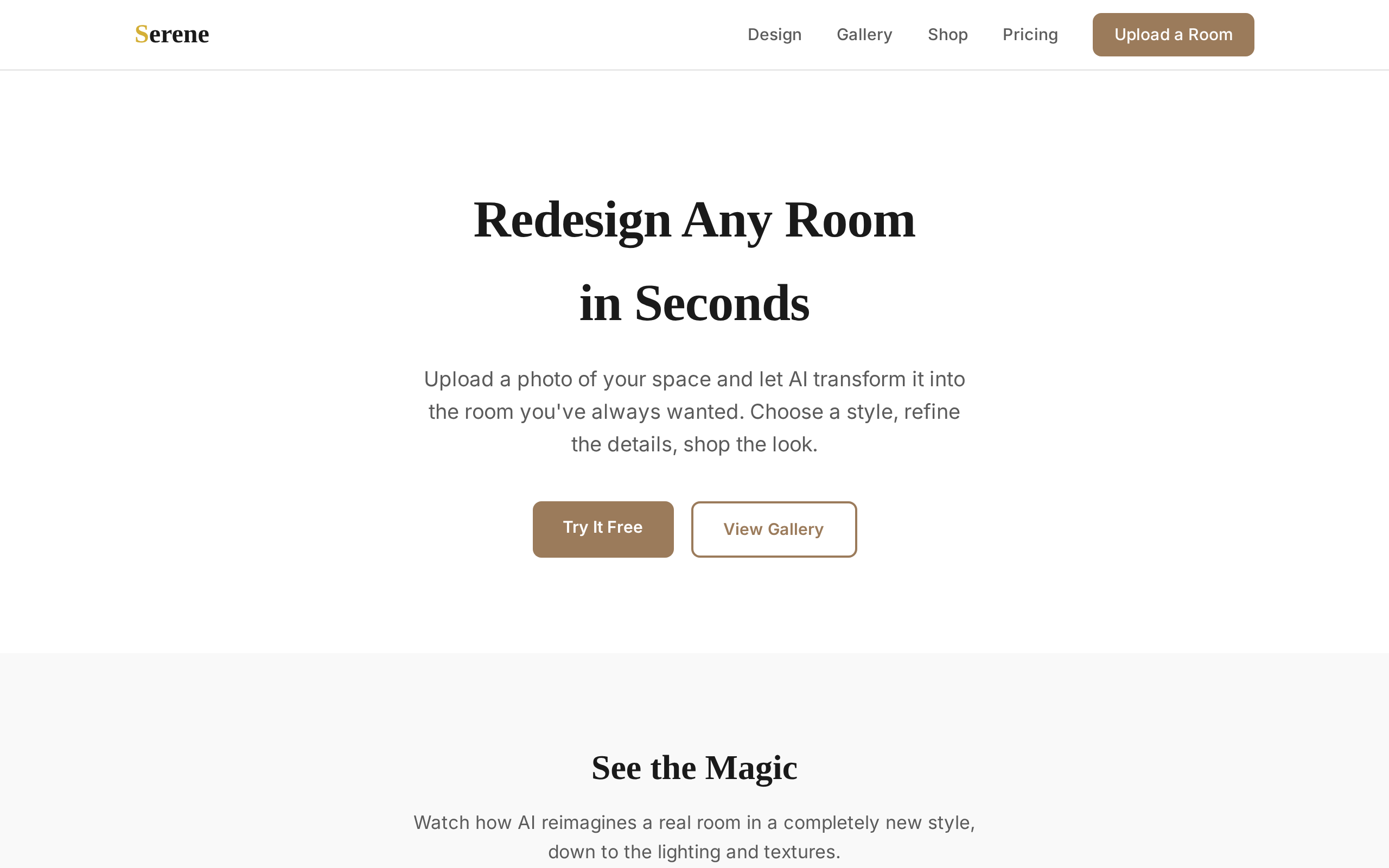 Serene — AI Interior Design